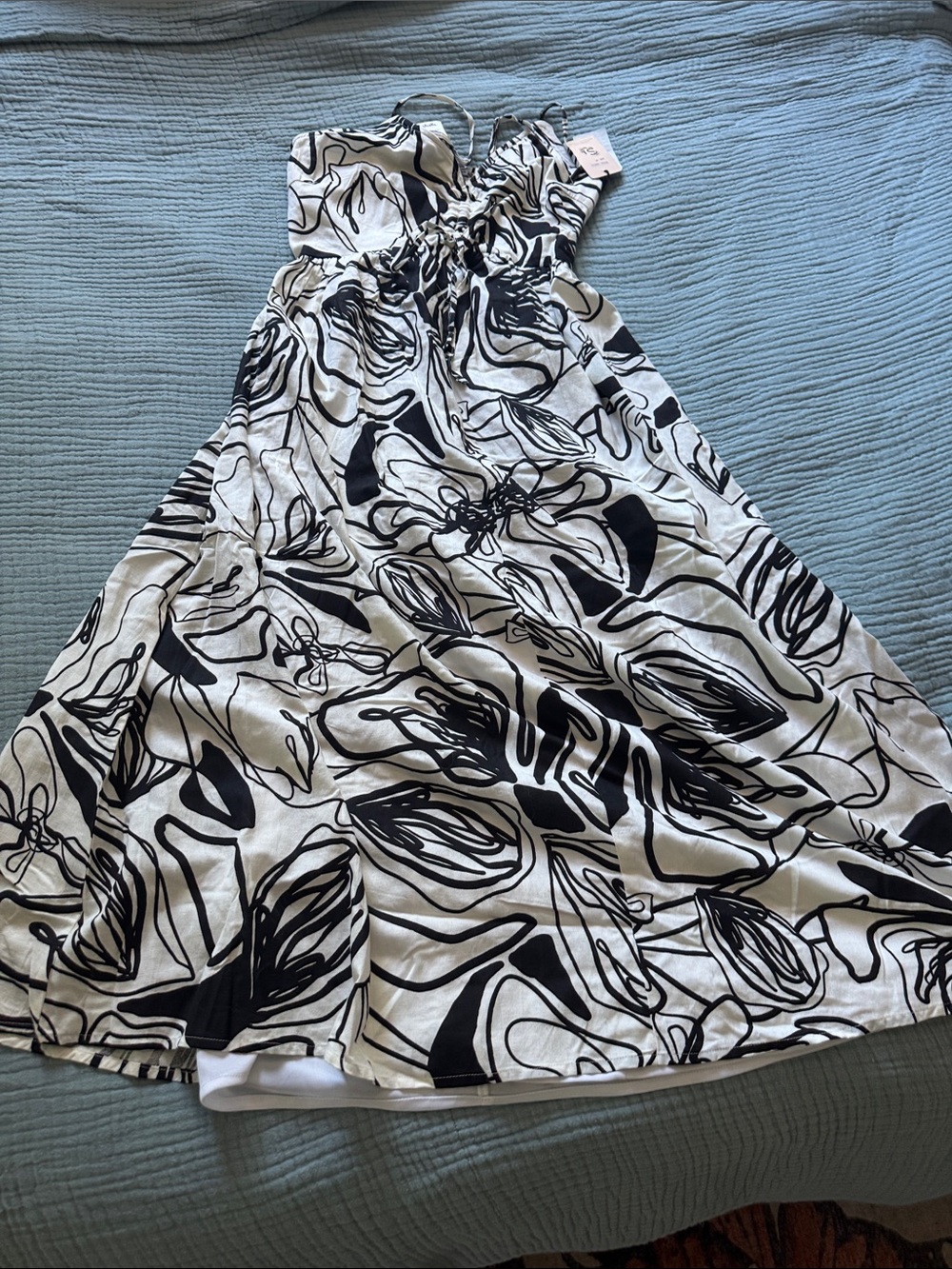 Sincerely Jules Black & White Floral Maxi Dress